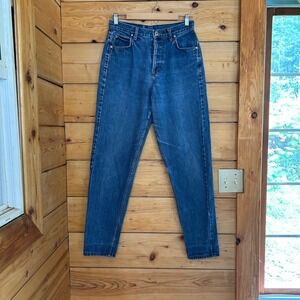 Vintage High Waisted Mom Jeans Womens Size 30 Blue Tapered Button Fly Esprit
